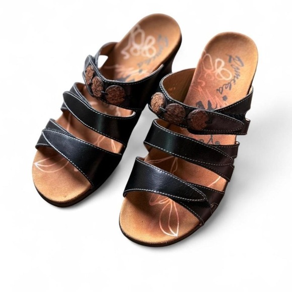Romika Leather Sandals EU 39 | Brown Heeled Comfort Shoes | European Style - Picture 1 of 4